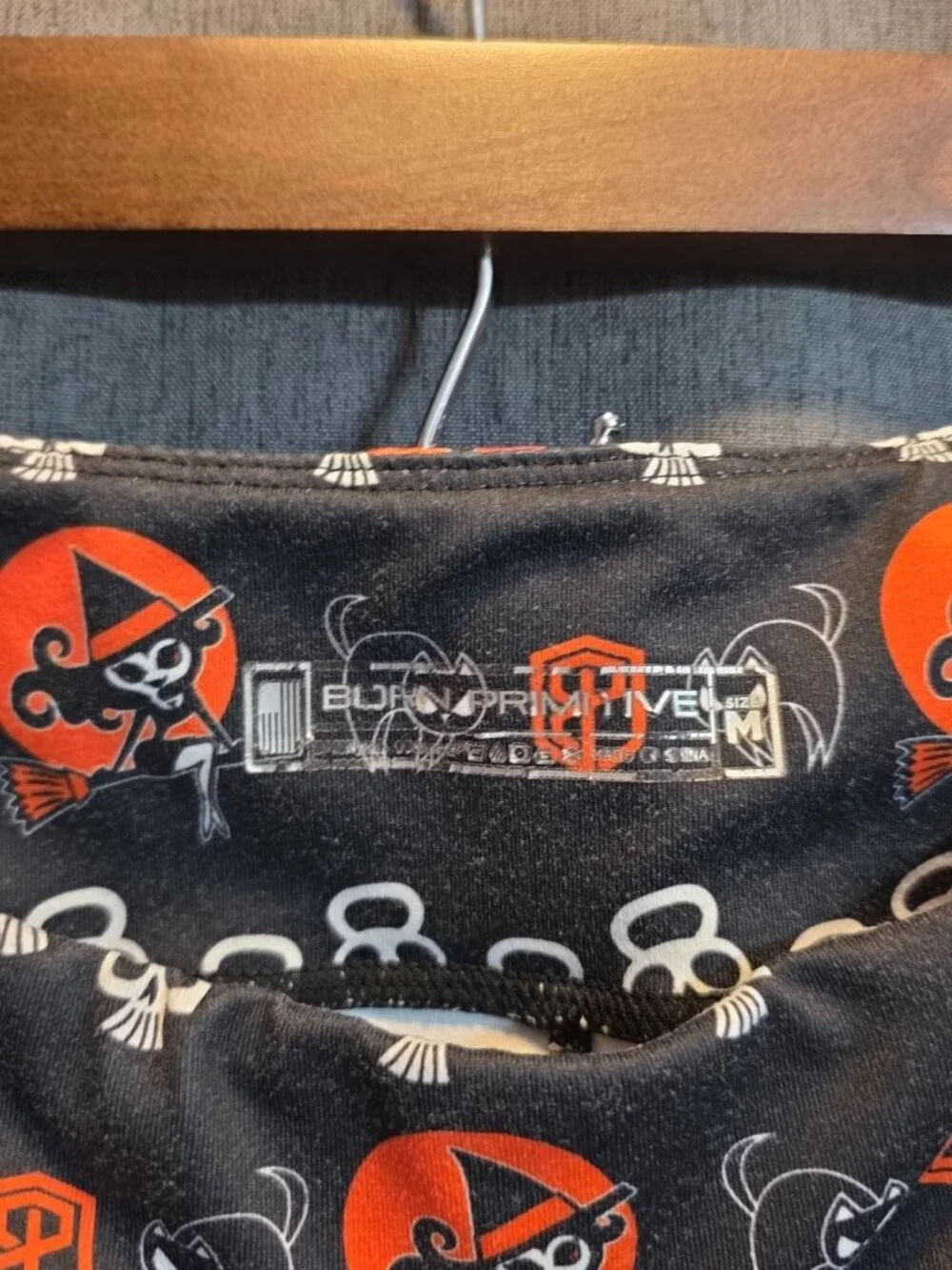 Born Primitive Witch and Skull Kettlebell Halloween Shorts